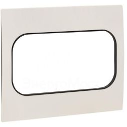Рамка для розетки 2-м Стокгольм бел. с линией цвета черн. PROxima EKF EYM-G-303-20