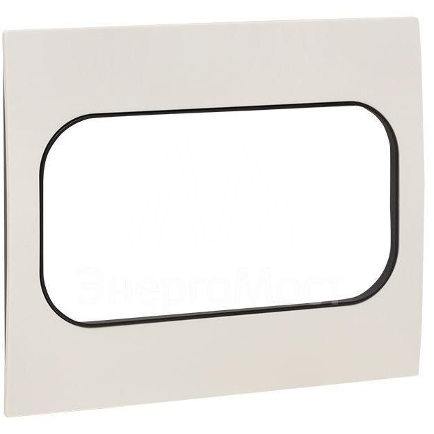 Рамка для розетки 2-м Стокгольм бел. с линией цвета черн. PROxima EKF EYM-G-303-20