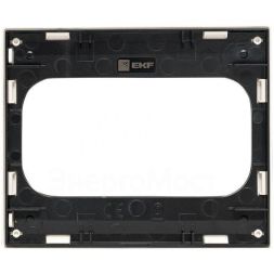 Рамка для розетки 2-м Стокгольм бел. с линией цвета черн. PROxima EKF EYM-G-303-20