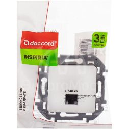 Розетка компьютерная Inspiria RJ45 кат.5E UTP бел. Leg 673825