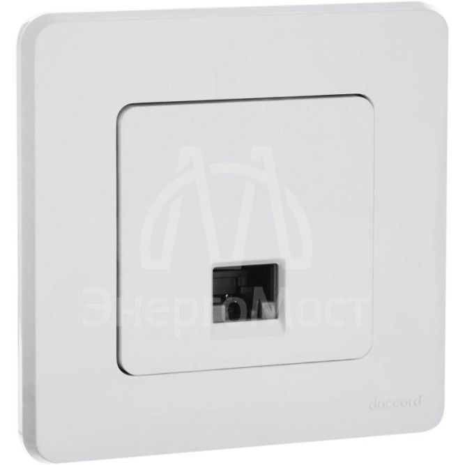 Розетка компьютерная Inspiria RJ45 кат.5E UTP бел. Leg 673825