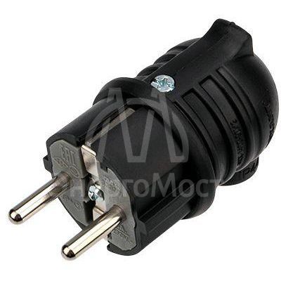 Вилка угловая влагозащ. с/з 16А IP44 каучук Rexant 111-003