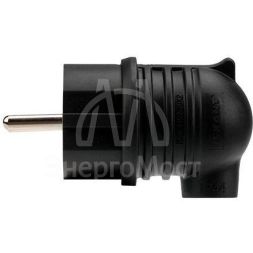 Вилка угловая влагозащ. с/з 16А IP44 каучук Rexant 111-003