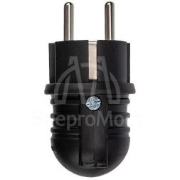 Вилка угловая влагозащ. с/з 16А IP44 каучук Rexant 111-003