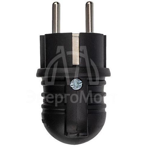 Вилка угловая влагозащ. с/з 16А IP44 каучук Rexant 111-003