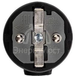 Вилка угловая влагозащ. с/з 16А IP44 каучук Rexant 111-003