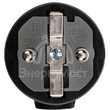 Вилка угловая влагозащ. с/з 16А IP44 каучук Rexant 111-003