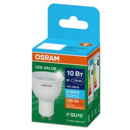 Лампа светодиодная LED G4 Value LVPAR16100 10W/965 CRI95 10Вт 6500К 1000лм рефлектор прозр. GU10 170-250В OSRAM 4630557648057