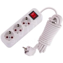 Удлинитель 3х5м с заземл. 16А IP20 с выкл. LEZARD 720-0305-302