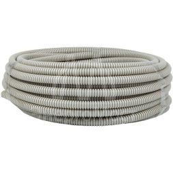Труба гофрированная ПВХ d16мм с протяжкой сер. (уп.25м) Plast PROxima EKF tg-z-16-25n
