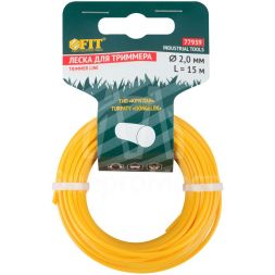Леска для садовых триммеров &amp;quot;Круглая&amp;quot; 2.0ммх15м FIT 77939