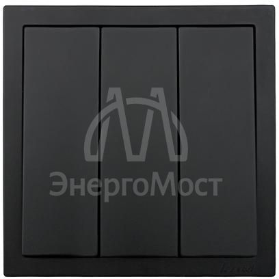 Выключатель 3-кл. СП ZIMA IP20 10А безвинт. зажим черн. бархат LEZARD 704-4288-109QC