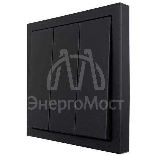 Выключатель 3-кл. СП ZIMA IP20 10А безвинт. зажим черн. бархат LEZARD 704-4288-109QC