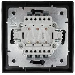 Выключатель 3-кл. СП ZIMA IP20 10А безвинт. зажим черн. бархат LEZARD 704-4288-109QC