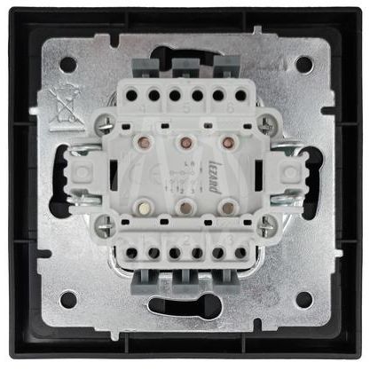 Выключатель 3-кл. СП ZIMA IP20 10А безвинт. зажим черн. бархат LEZARD 704-4288-109QC