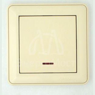 Механизм выключателя 1-кл. СП W59 16А IP20 с подсветкой сл. кость SchE VS116-153-2-86