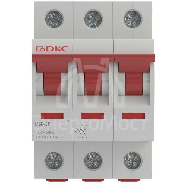 Выключатель нагрузки модульный 3п 40А MSD YON MSD-3P40