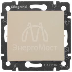 Механизм переключателя проходного на 2 направления 1-кл. СП Valena 10А IP31 250В сл. кость Leg 774306