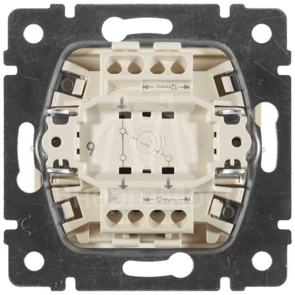 Механизм переключателя проходного на 2 направления 1-кл. СП Valena 10А IP31 250В сл. кость Leg 774306