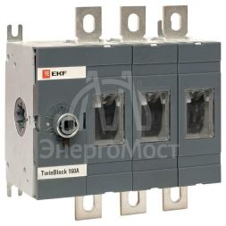 Рубильник 3п 160А без рукоятки управления TwinBlock PROxima EKF tb-s-160-3p