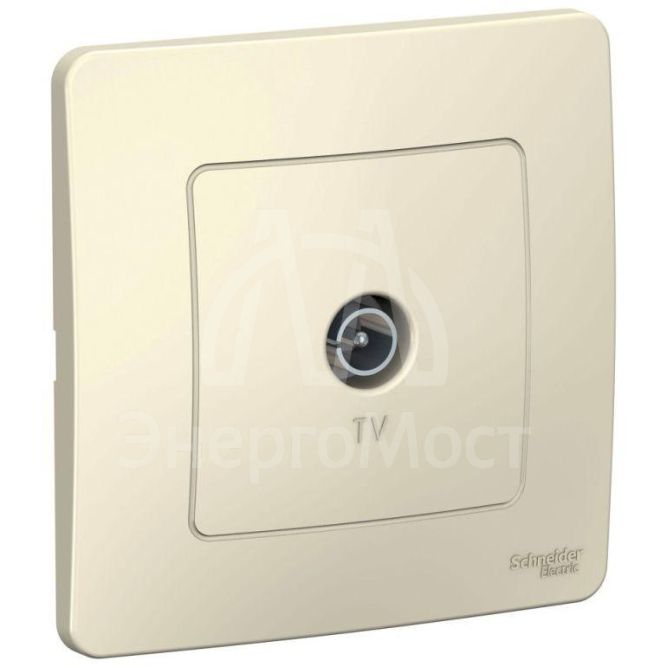 Розетка телевизионная TV СП Blanca коннектор молочн. SE BLNTS000012