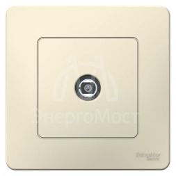 Розетка телевизионная TV СП Blanca коннектор молочн. SE BLNTS000012