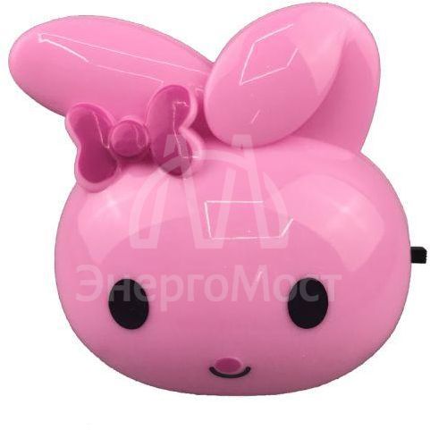 Светильник светодиодный NL-233 &amp;quot;Заяц&amp;quot; 220В ночник с выкл. розов. Camelion 13808
