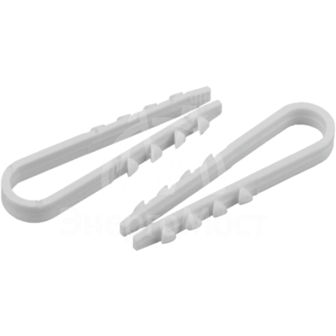 Дюбель-хомут 5-10мм для круглого кабеля NO-224-556 бел. (уп.10шт) Эра Б0066270