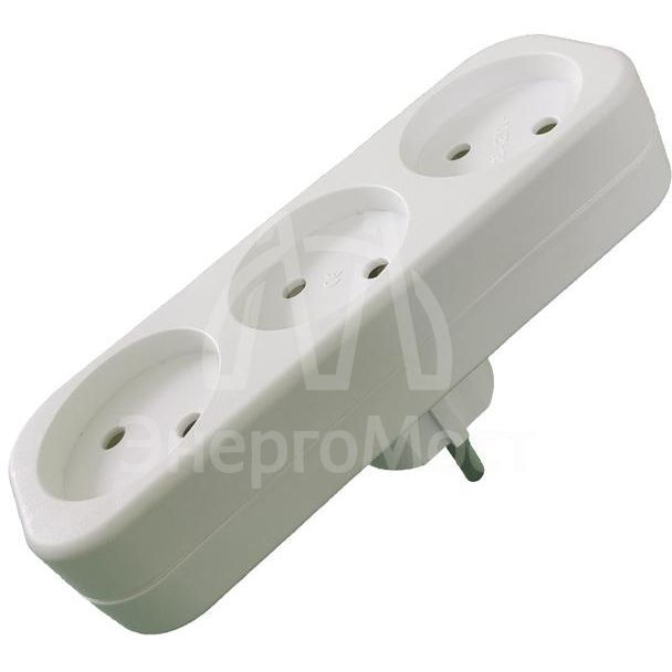 Разветвитель 3-м без заземл. 16А 250В IP20 полипропилен бел. TOKOV ELECTRIC TKL-S3-C01