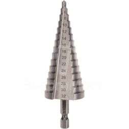 Сверло по металлу ступенчатое 4.0-32.0мм Kranz KR-12-6603