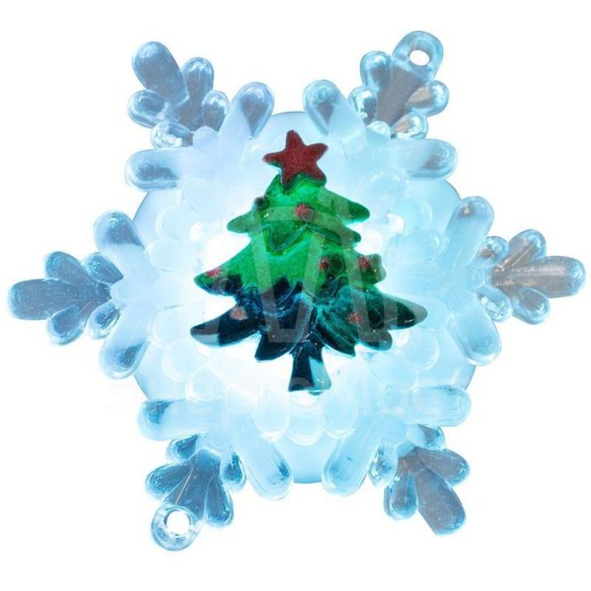 Фигура светодиодная &amp;quot;Елочка на снежинке&amp;quot; RGB на присоске 9.5х9.5см Neon-Night 501-037