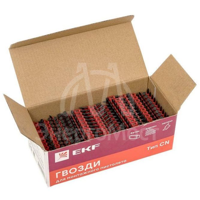 Гвозди для монтажного пистолета по бетону металлу кирпичу (тип CN) d2.7мм дл.17мм (уп.1000шт) Expert EKF cpn-2717bg