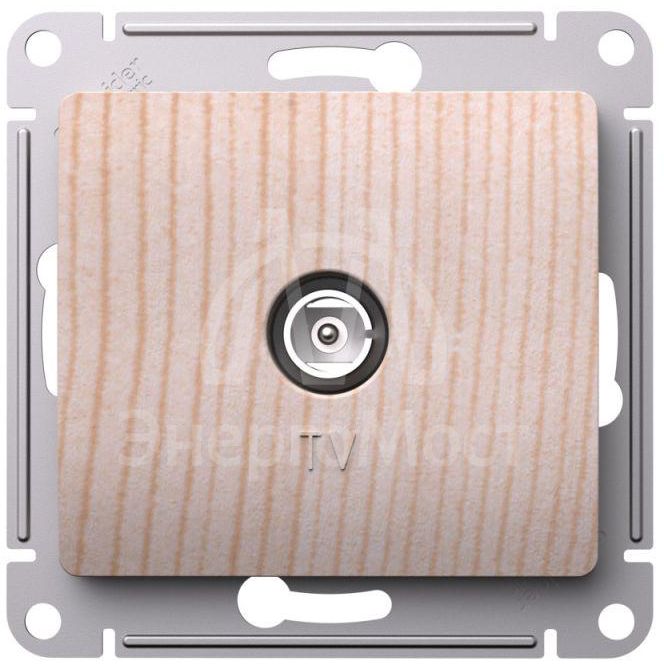 Розетка телевизионная TV Glossa коннектор механизм сосна SE GSL001593