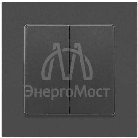Переключатель 2-кл. СП Accent 6-107-07 10А IP20 250В AL/CU графит Intro Б0063568