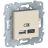 Розетка USB 2-м UNICA NEW тип А+С 5В/2400мА беж. SchE NU501844