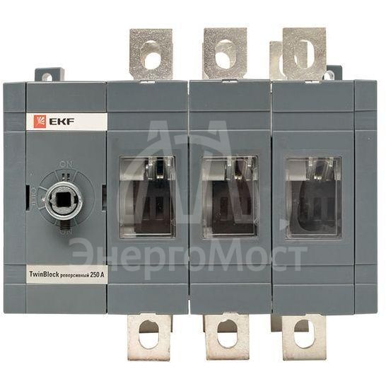 Рубильник 3п 250А реверсивный без рукоятки управления TwinBlock EKF tb-s-250-3p-rev