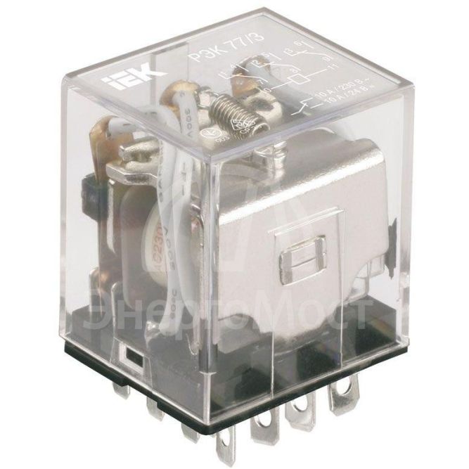 Реле РЭК 77-4 10А 24В AC IEK RRP10-4-10-024A