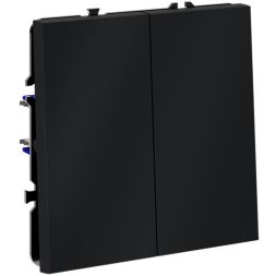 Переключатель проходной 2-кл. СП S70 10А механизм графит Voltum VLS020307