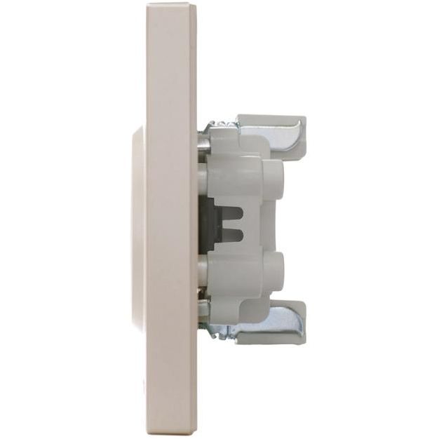 Розетка 2-м СП VESNA без заземл. ПБТ жемчуж./бел. перламутр LEZARD 742-3000-128B