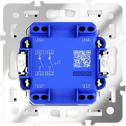 Выключатель 2-кл. СП S70 10А механизм бел. матов. Voltum VLS020102
