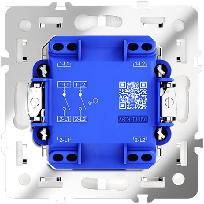 Выключатель 2-кл. СП S70 10А механизм бел. матов. Voltum VLS020102