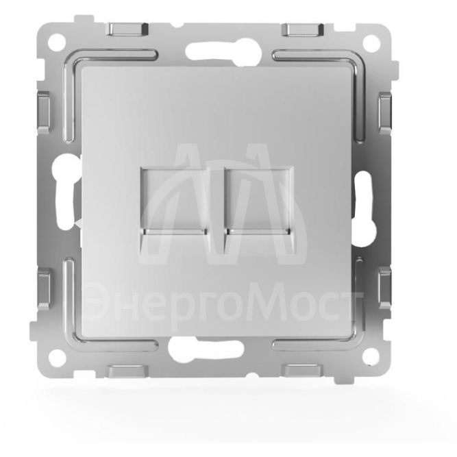 Розетка компьютерная 2-м СП Pixel RJ45 кат.5E механизм алюм. TOKOV ELECTRIC TKE-PX-RC2-C03