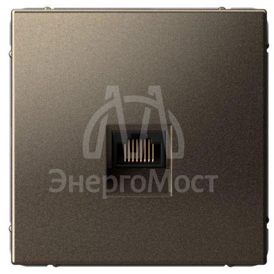 Розетка компьютерная ArtGallery RJ45 кат.5E механизм мокко SE GAL000683