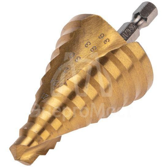 Сверло по металлу ступенчатое 9.0-36.0мм &amp;quot;ТИТАН&amp;quot; Kranz KR-12-6614