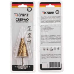 Сверло по металлу ступенчатое 9.0-36.0мм &amp;quot;ТИТАН&amp;quot; Kranz KR-12-6614