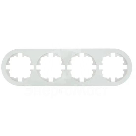 Рамка 4-м OSEN горизонт. круглая бел. LEZARD 744-0200-149