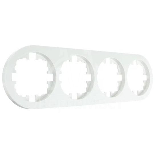 Рамка 4-м OSEN горизонт. круглая бел. LEZARD 744-0200-149