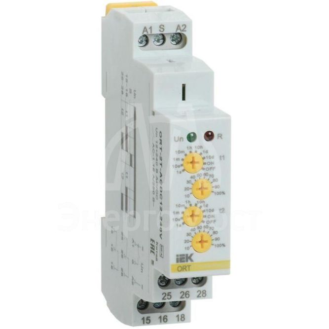 Реле времени ORT 2 конт. 2 уст. 12-240В AC/DC IEK ORT-2T-ACDC12-240V
