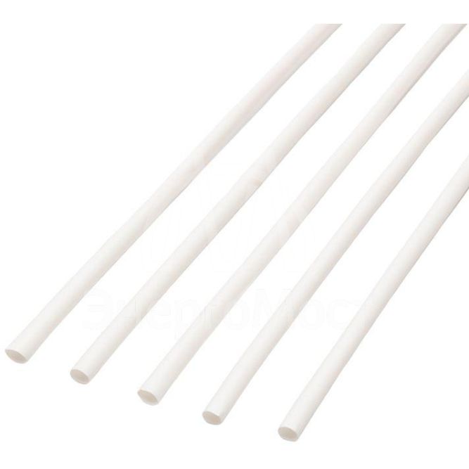 Трубка термоусадочная 6.0/3.0 1м бел. Rexant 20-6001