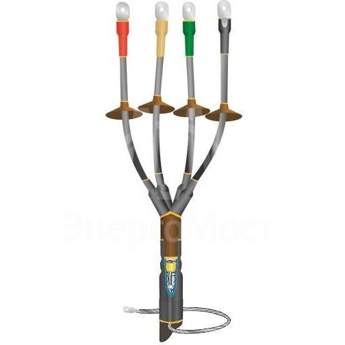 Муфта кабельная концевая наружн. установки 1кВ КНТпН 4х(35-50мм) с болт. наконечн. Нева-Транс Комплект 22020096